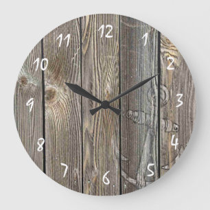 Relógio Grande Rustic Anchor and Beautiful authentic looking wood