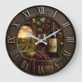 Relógio Grande Rustic Wine Cellar Vineyard Winery Decor