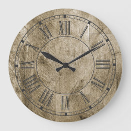 Relógio Grande Rustic Wood Roman Numerals Country Farmhouse