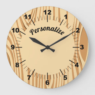Relógio Grande Rústica Woodgrão Hobby Compra Parede Decorativa 