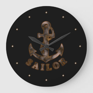 Relógio Grande Rusty Anchor