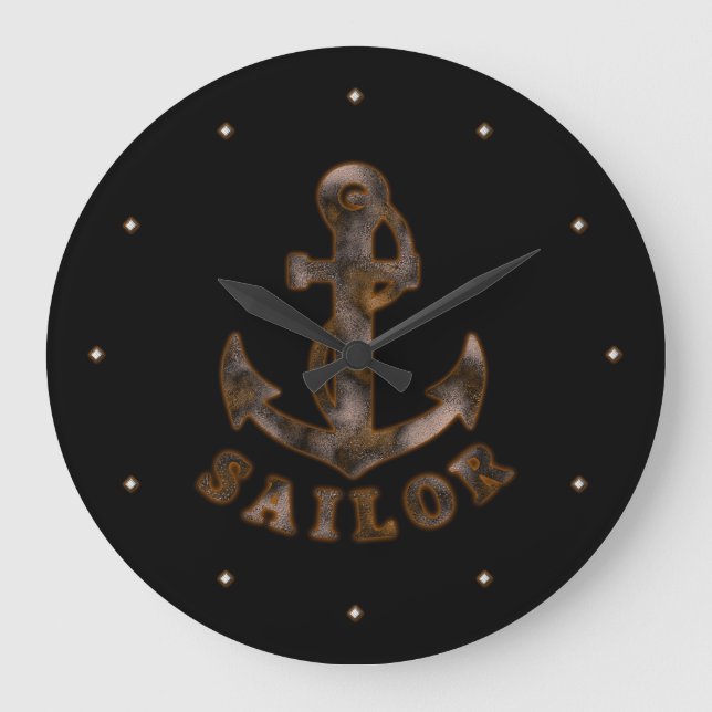 Relógio Grande Rusty Anchor (Frente)