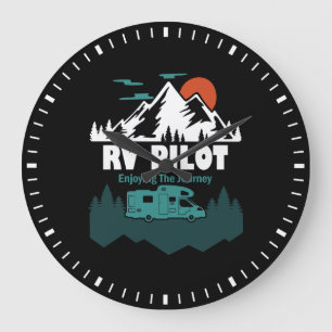 Relógio Grande RV Pilot Camping Motorhome Travel Vacation Gift