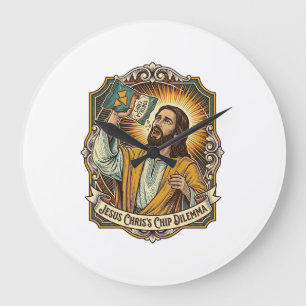 Relógio Grande Saco de Batata Frita Vazio de Jesus Comida de Bêba