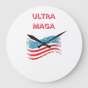 Relógio Grande Saco do T-Shirt design ultra maga