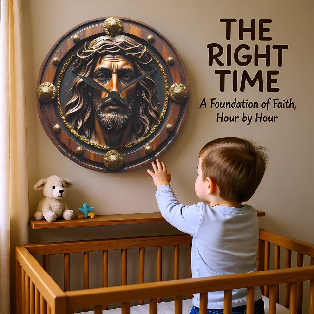 Relógio Grande Sacred Crown of Thorns Portrait (Criador carregado)