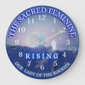 Relógio Grande Sacred Feminine Rising - Mother Mary Wall Clock