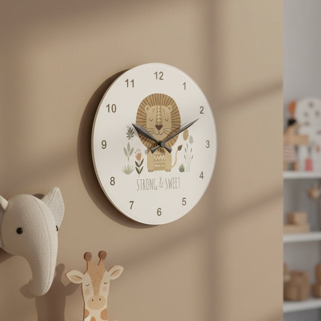 Relógio Grande Safari Portrait Lion Ivory ID1264 (Criador carregado)