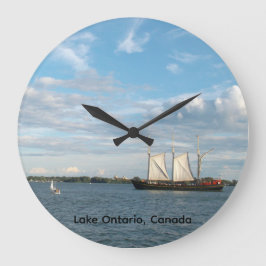Relógio Grande Sailing Ship Round Wall Clock