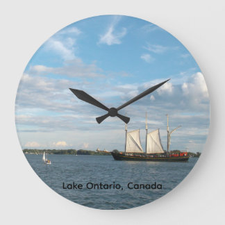 Relógio Grande Sailing Ship Round Wall Clock