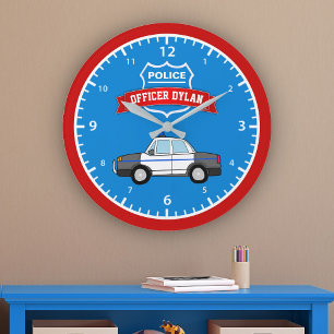 Relógio Grande Sala de Crianças Personalizadas do Carro de Polí