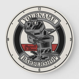Relógio Grande Salão de Cadeira Barber do Barber do Retro Persona