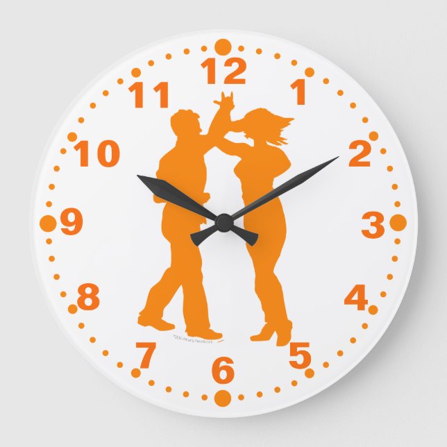 Relógio Grande Salsa Latin Dance Wall Clock Com Minutos (Frente)