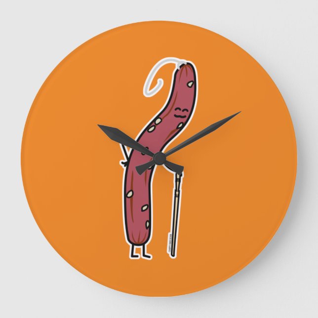 Relógio Grande Salsicha seca chinesa, gorda Cantonese Lap Cheong (Frente)