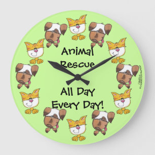 Relógio Grande Salvamento Animal O Dia Todo, Todos Os Dias! Gatos