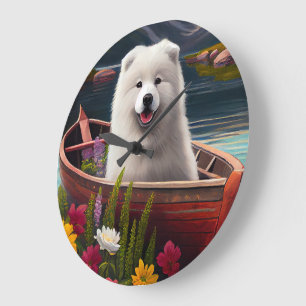 Relógio Grande Samoyed em um Paddle: Uma Aventura Cênica