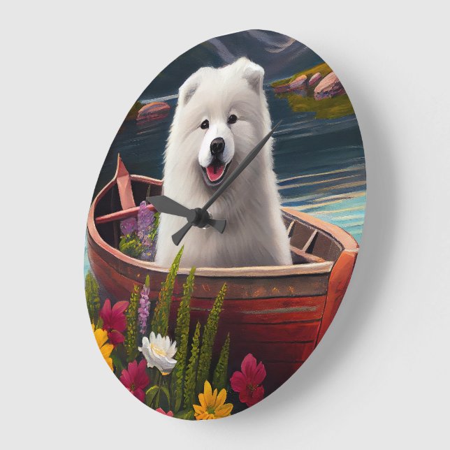 Relógio Grande Samoyed em um Paddle: Uma Aventura Cênica (Ângulo)
