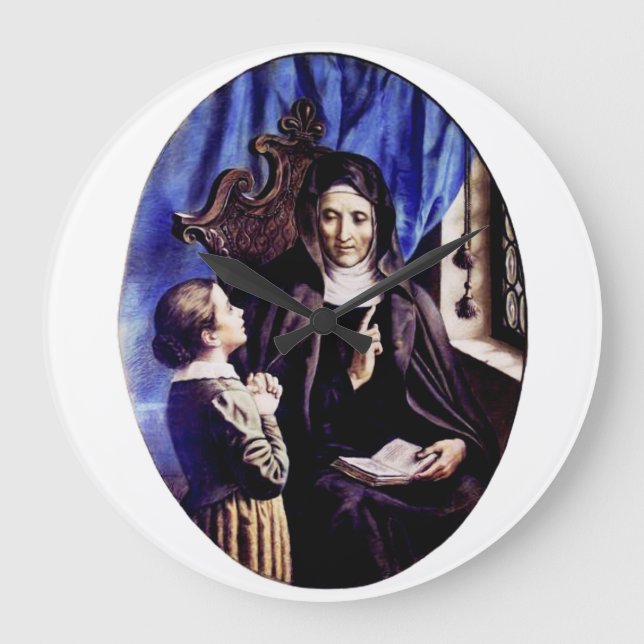 Relógio Grande Santa Ângela Mérici Padroeira dos Educadores e  (Frente)