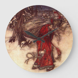 Relógio Grande Santa Claus Arthur Rackham
