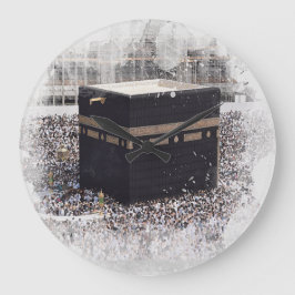 Relógio Grande Santo Kaaba, Masjid Al Haram, ilustração da aquare