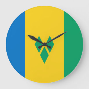Relógio Grande Santo Vincent & Grenadines Flag