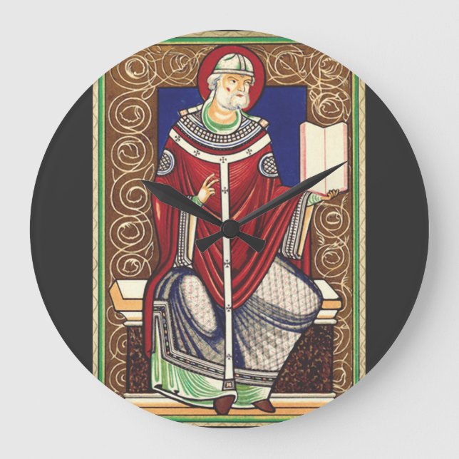Relógio Grande São Gregório Magno Doutor da Igreja (Frente)