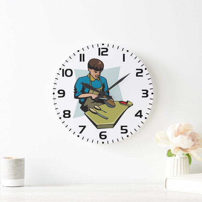 Relógio Grande Sapateiro do Cobbler Vintage de Reparo de calçados (Criador carregado)