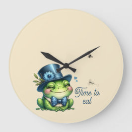 Relógio Grande Sapo Elegante - Hora de comer
