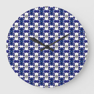 Relógio Grande Sapphire Diamond Gemstone Art Blue