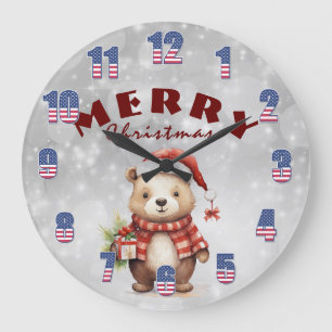 Relógio Grande Saudação de Natal