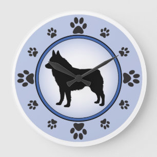 Relógio Grande Schipperke Silhouette