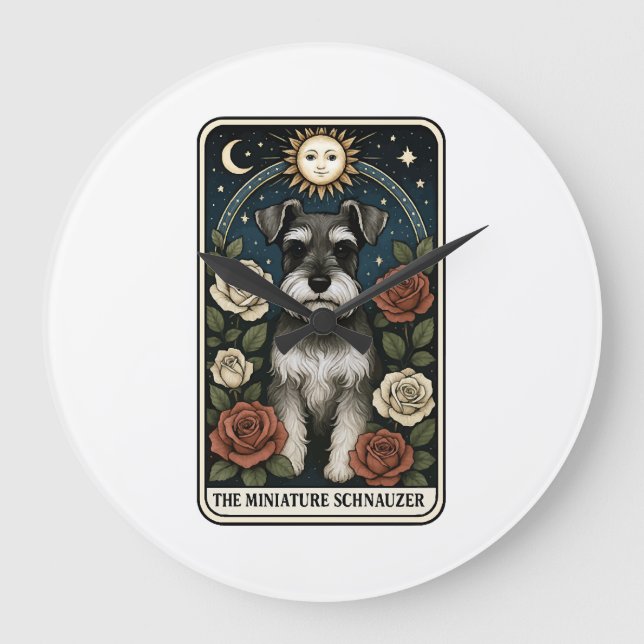 Relógio Grande Schnauzer Miniatura (Frente)