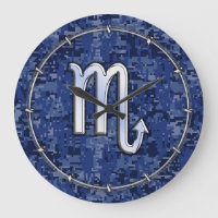Scorpio Zodiac - Símbolo Marinho Azul Camo