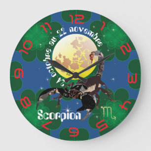 Relógio Grande Scorpion 24 22 Horloge octobre au novembre