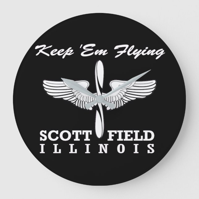 Relógio Grande Scott Field (Base da Força Aérea), Belleville, IL (Frente)