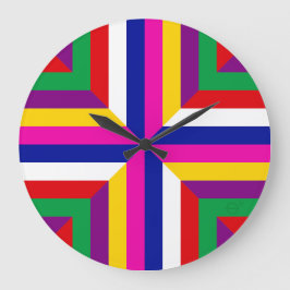 Relógio Grande Seção Transversal Estelar - Azul/Magenta - Equilib