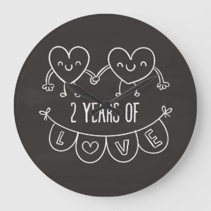 Relógio Grande segundo Aniversário Presente Para Sua Mão De Coraç