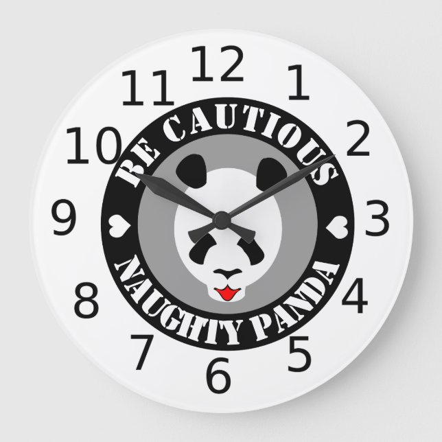 Relógio Grande Seja cauteloso, Naught Panda (Frente)