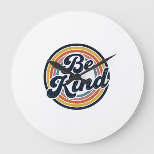 Relógio Grande Seja Legal Design de Camisa Vintage Retro Arco-íri
