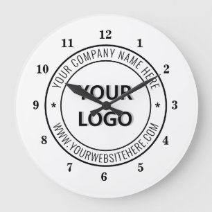 Relógio Grande Selo de Empresa de Logotipo Empresarial Personaliz