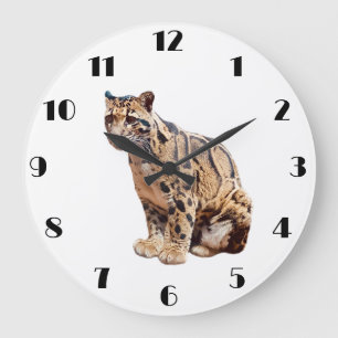 Relógio Grande selva de grande gato com fotografia-leopardo nubla