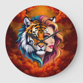 Relógio Grande Selvagem Interior – Deusa do Espírito do Tigre.