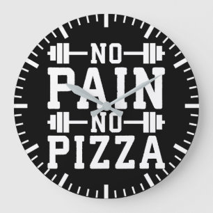 Relógio Grande Sem Dor, Sem Pizza - Carboidratos - Novidade Engra