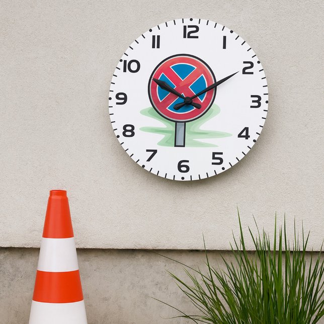 Relógio Grande Sem Sinal de Estrada de Estacionamento Símbolo de  (Criador carregado)