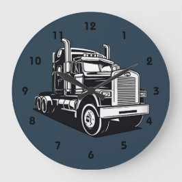 Relógio Grande Semi Truck Transport Highway Cool Driver