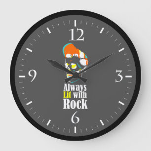 Relógio Grande Sempre aceso com rock