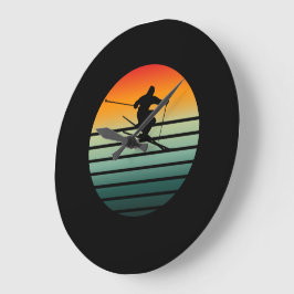 Relógio Grande Sempre perseguindo Pôrs do sol Vintage Clock