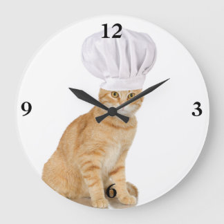 Relógio Grande Senhor Gato Cozinheiro chefe Você