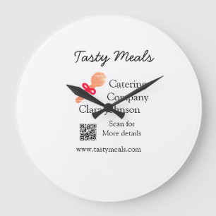 Relógio Grande Serviços de restauração adiciona nome código QR ba