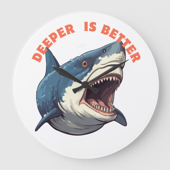 Relógio Grande Shark  Clock (Frente)